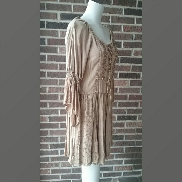Rebellion Music Festival Tunic Top Taupe Size Med. - Picture 2 of 7